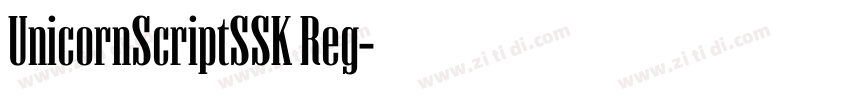 UnicornScriptSSK Reg字体转换